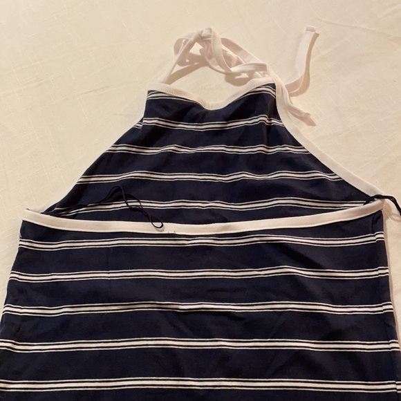 Aeropostale white and blue striped halter top - Picture 3 of 4